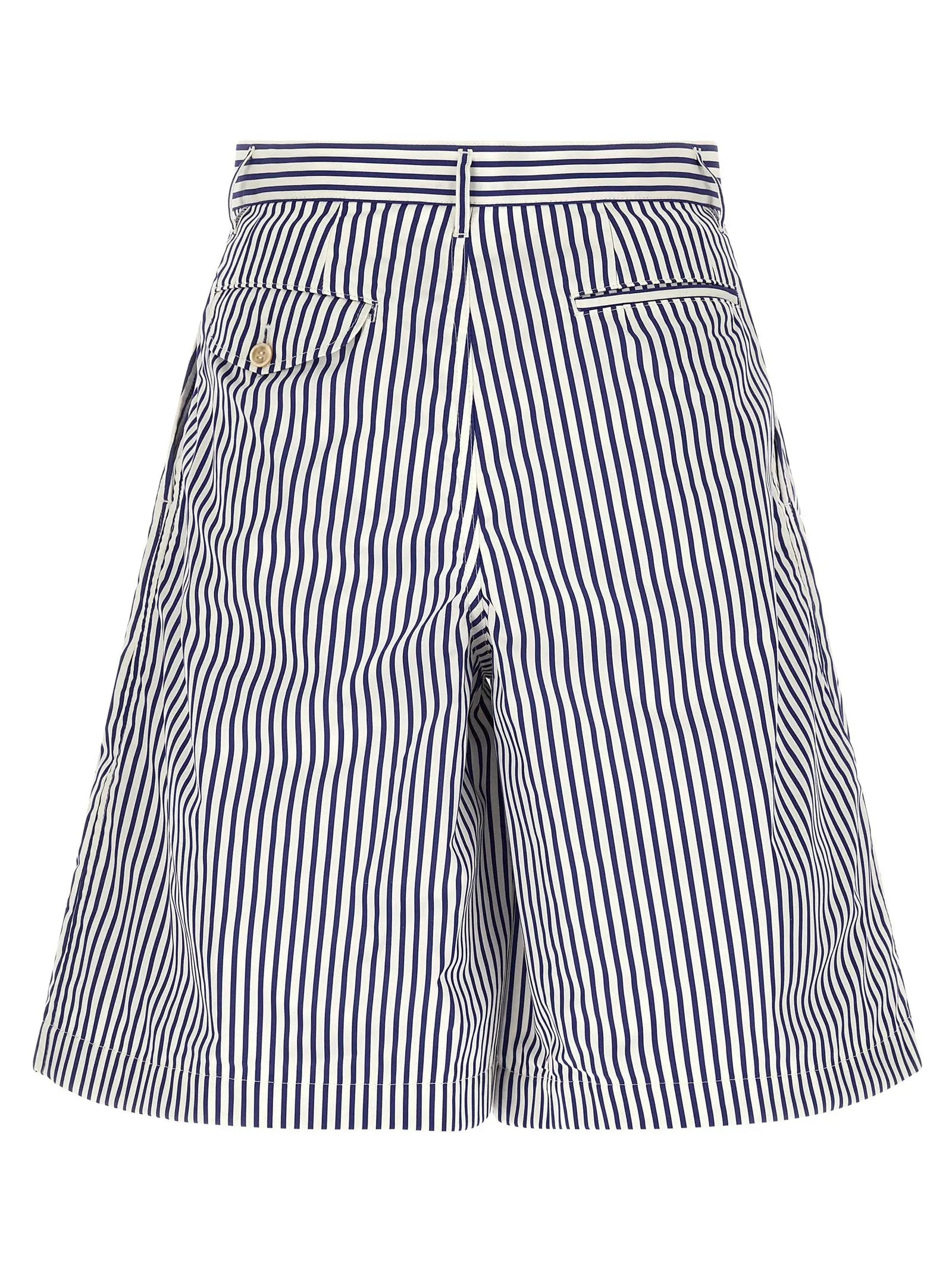 Comme Des Garçons Blue Cotton Bermuda Shorts