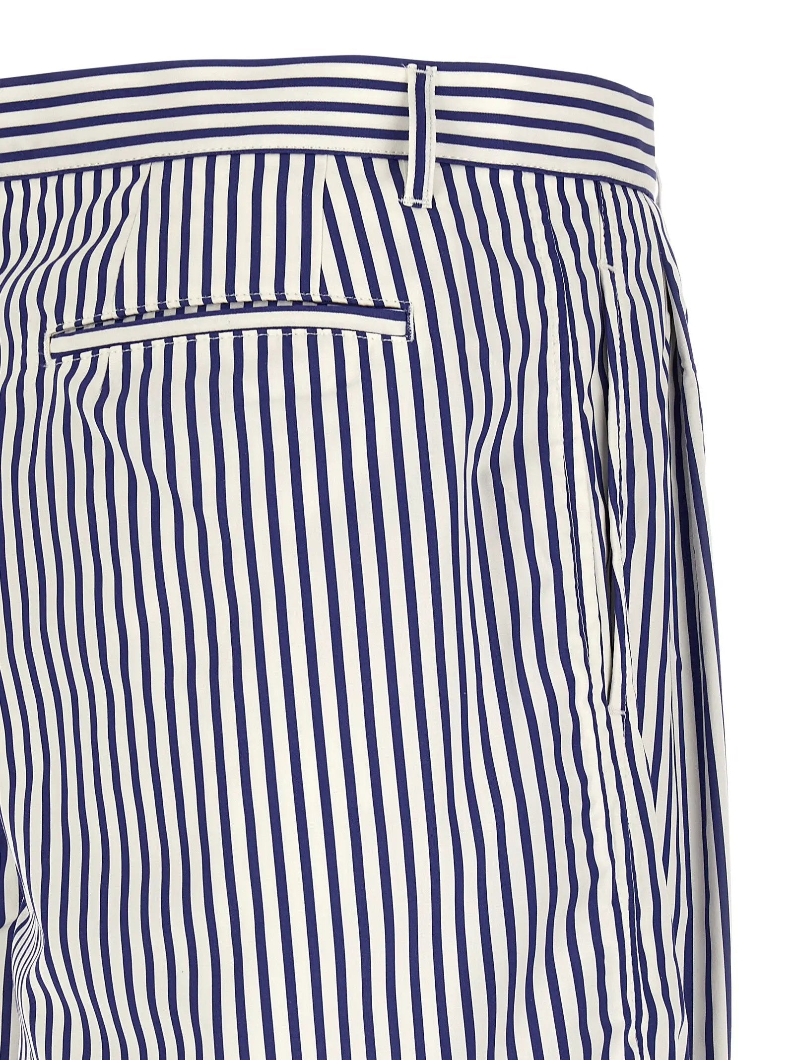 Comme Des Garçons Blue Cotton Bermuda Shorts