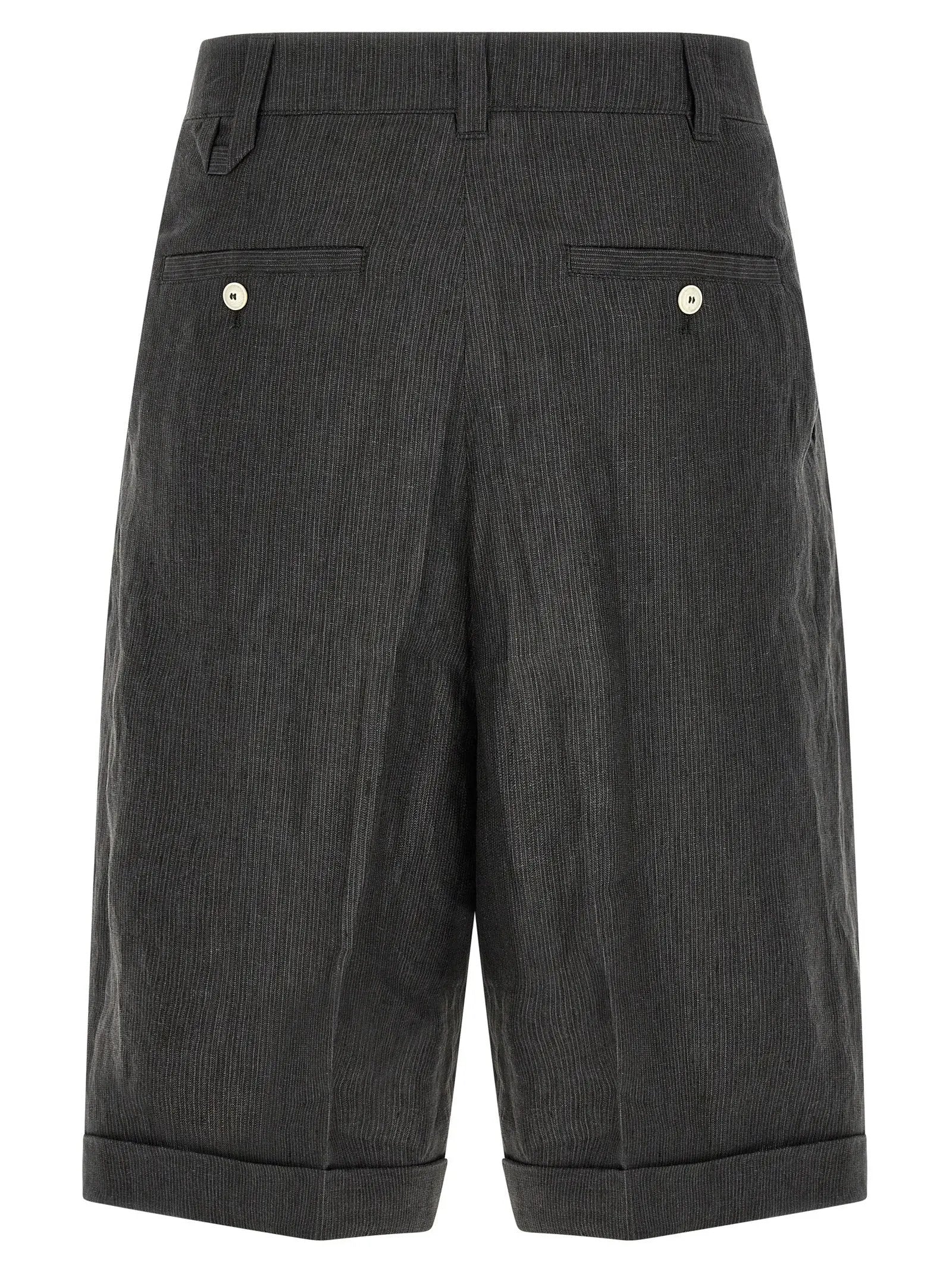 Jacquemus Gray Linen Bermuda Shorts