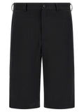 Comme Des Garçons Black Wool Bermuda Shorts