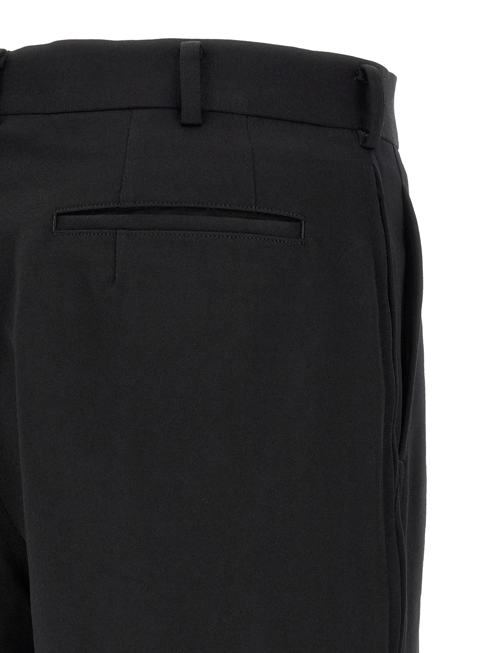 Comme Des Garçons Black Wool Bermuda Shorts