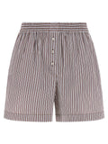 Brunello Cucinelli Bordeaux Cotton Bermuda Shorts