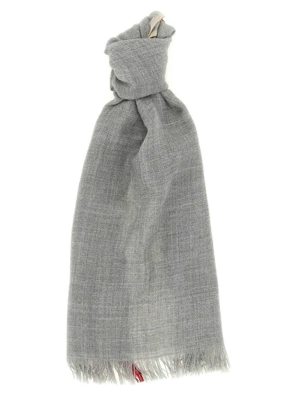 Brunello Cucinelli Gray Virgin Wool Scarf