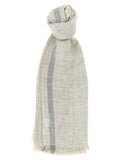 Brunello Cucinelli Gray Linen Scarf