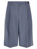 Brunello Cucinelli Blue Viscose Bermuda Shorts