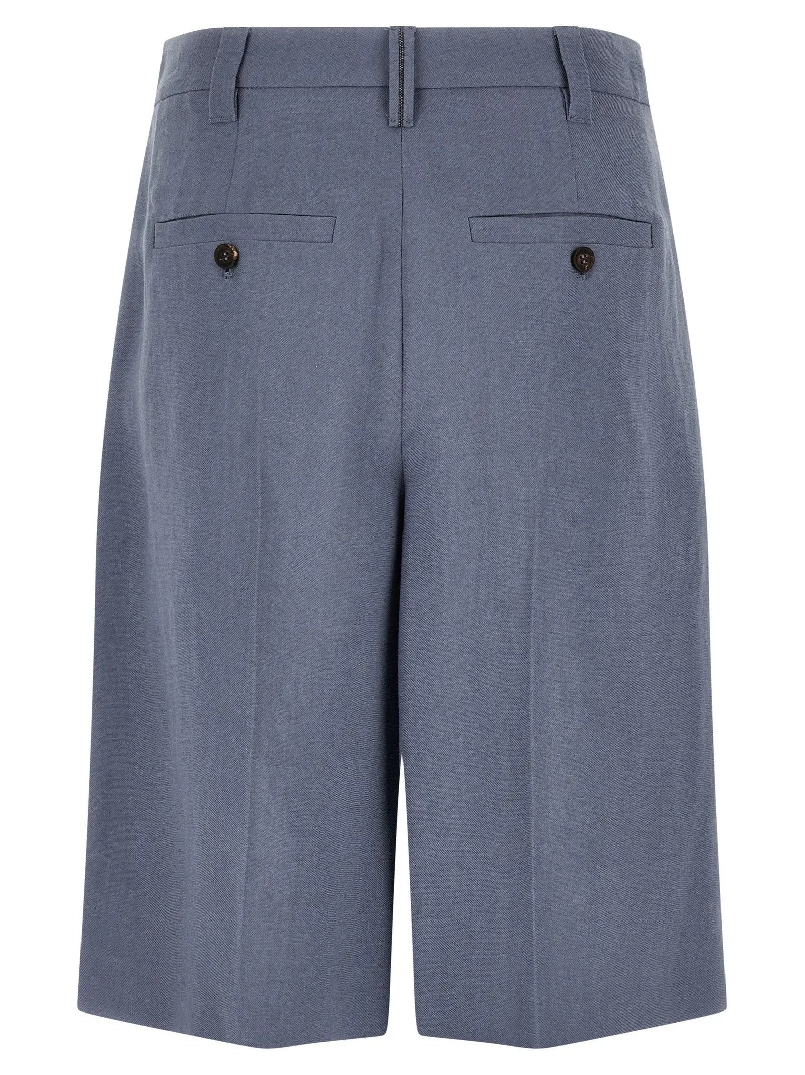 Brunello Cucinelli Blue Viscose Bermuda Shorts