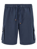 Brunello Cucinelli Blue Linen Bermuda Shorts