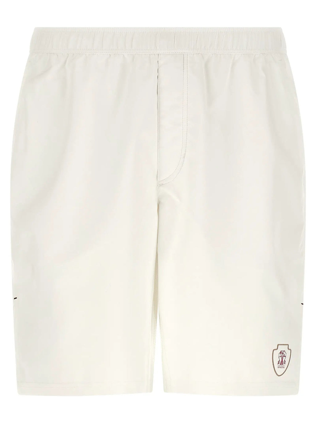 Brunello Cucinelli White Polyester Bermuda Shorts