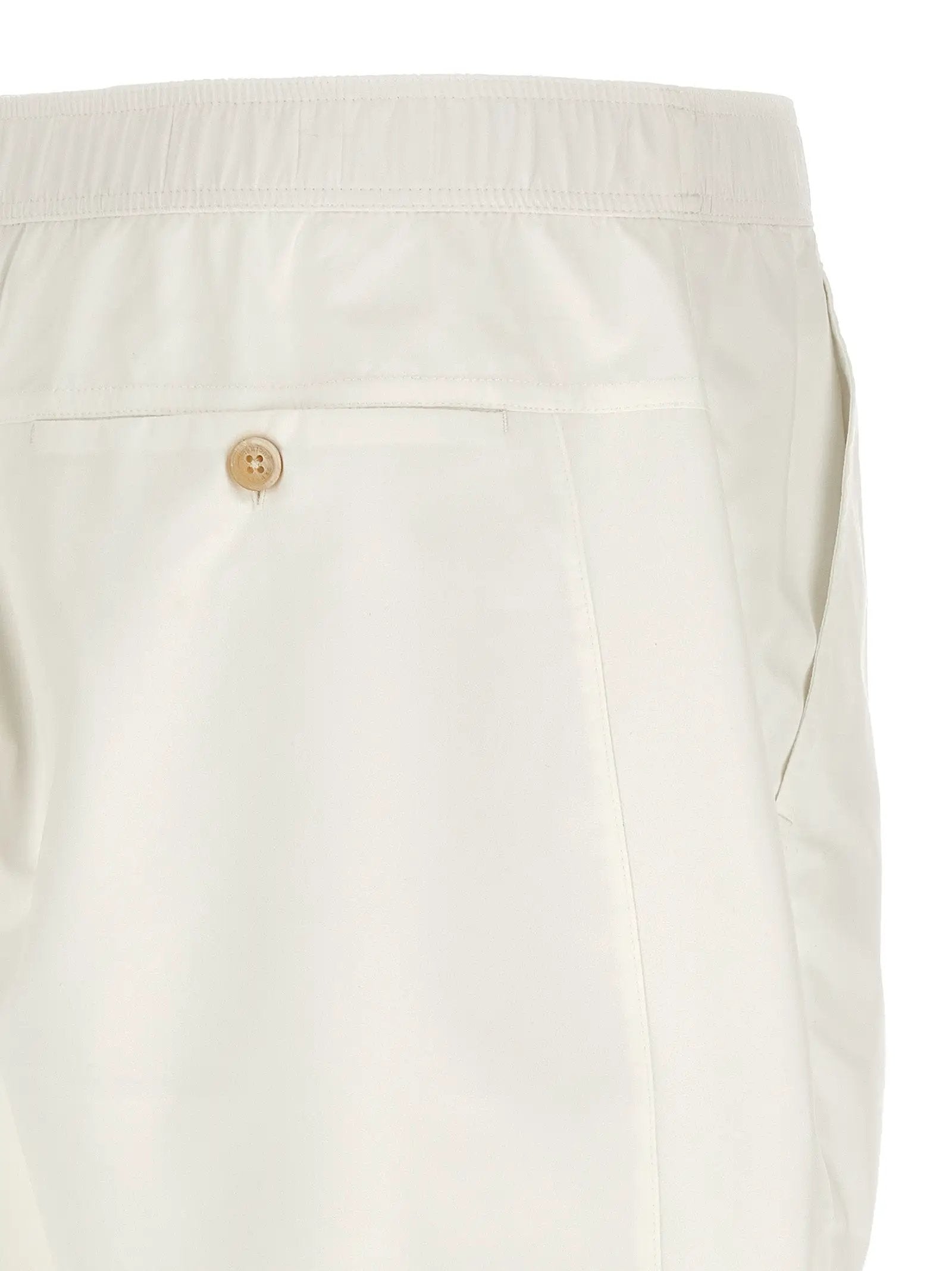 Brunello Cucinelli White Polyester Bermuda Shorts