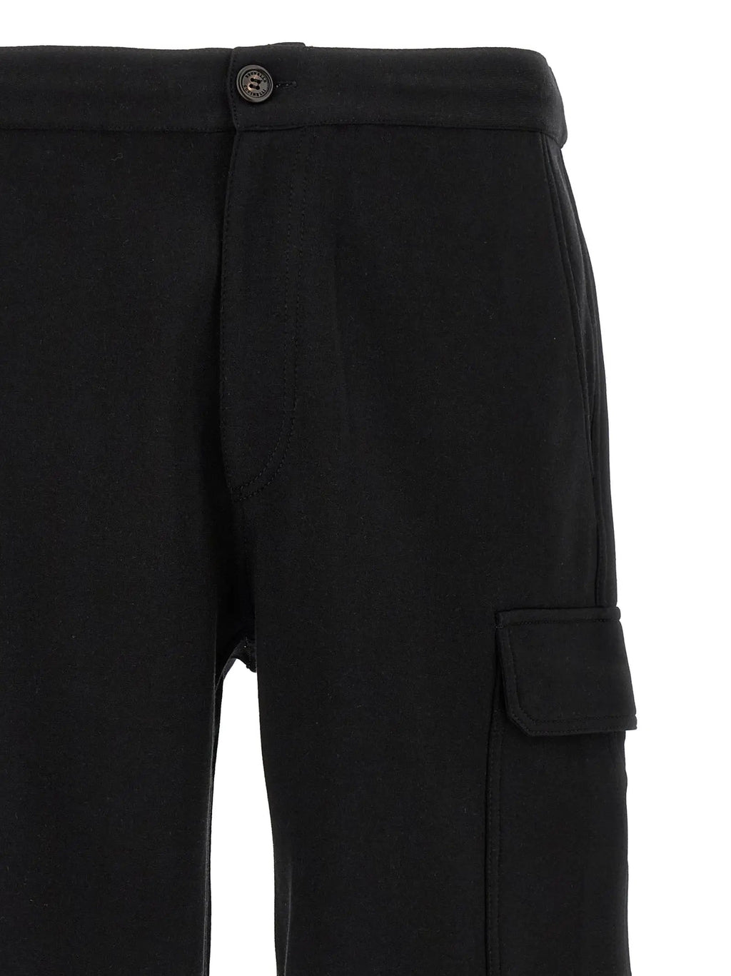 Brunello Cucinelli Black Cotton Bermuda Shorts
