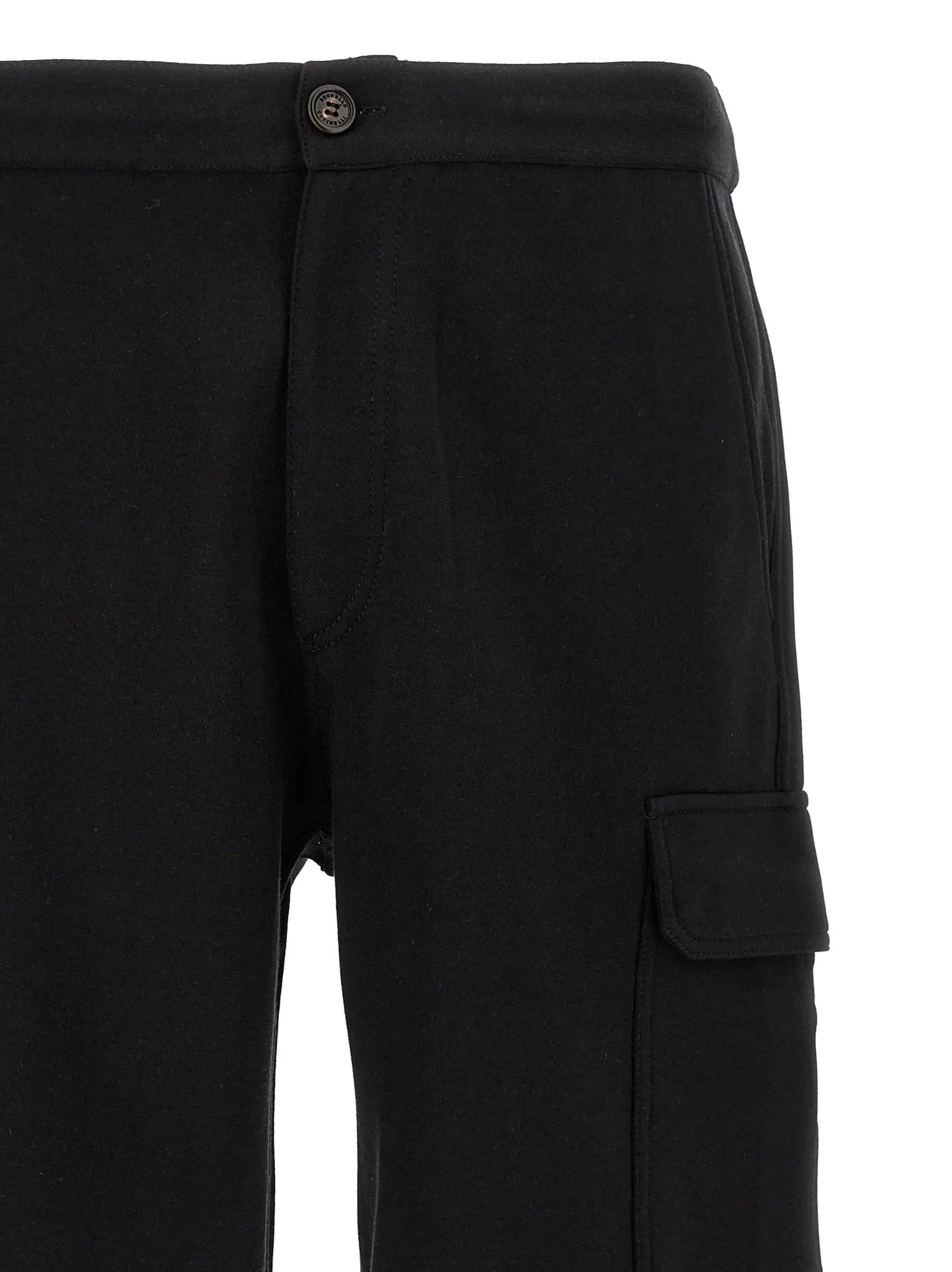Brunello Cucinelli Black Cotton Bermuda Shorts