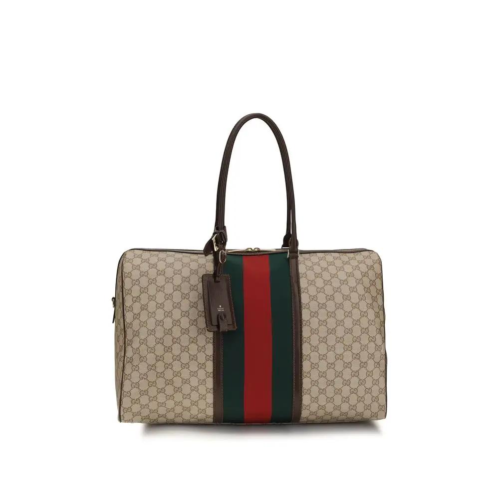 Gucci Beige Cotton Shoulder Bag