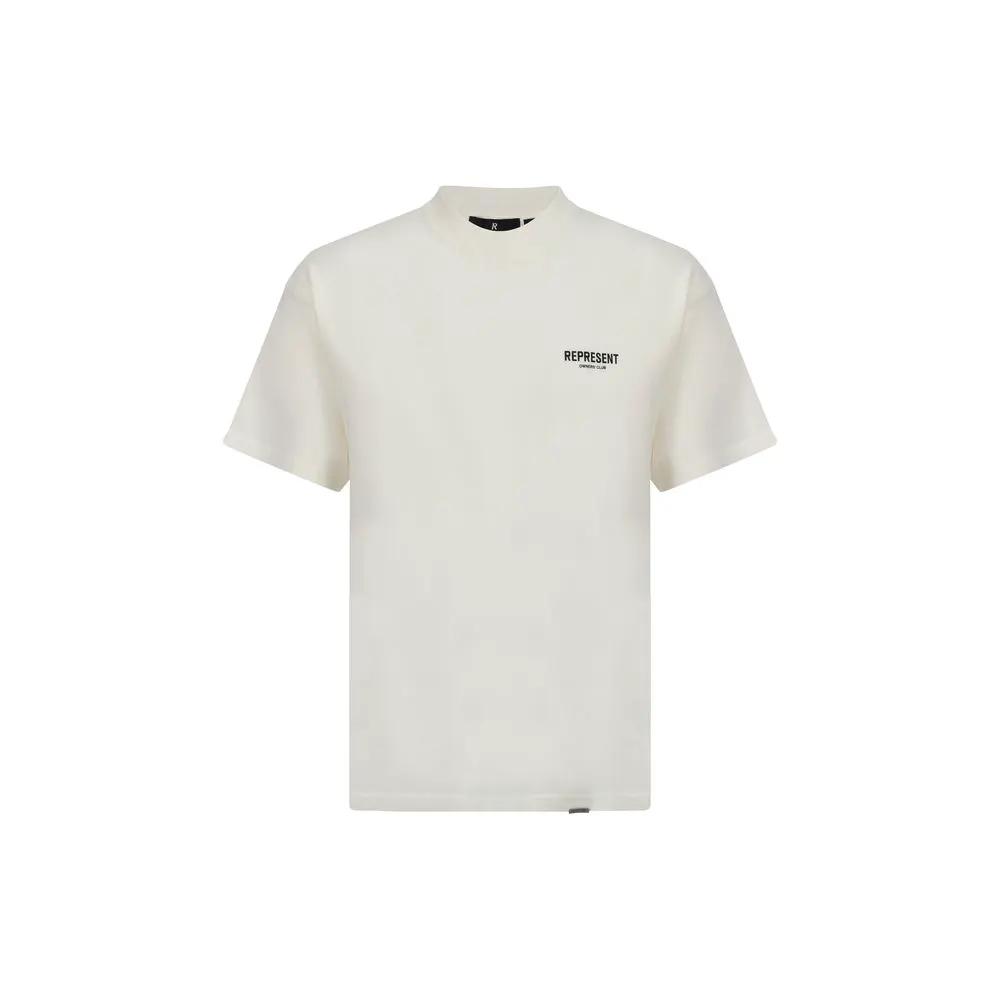 T-shirt en coton blanc Représente