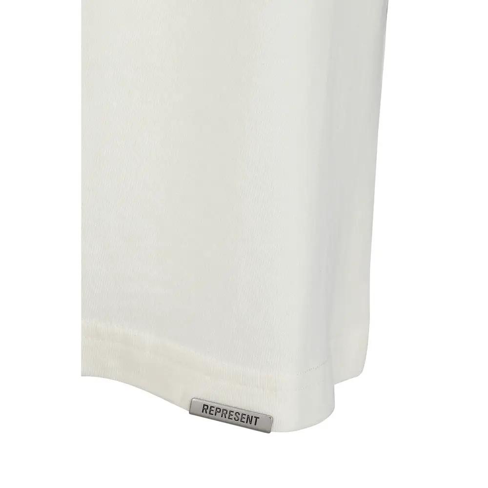 T-shirt en coton blanc Représente