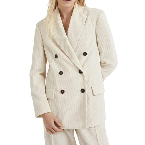 Blazer Brunello Cucinelli en coton blanc