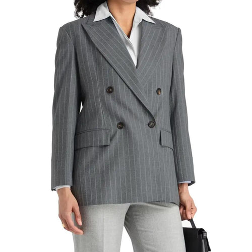 Veston Brunello Cucinelli en laine vierge grise