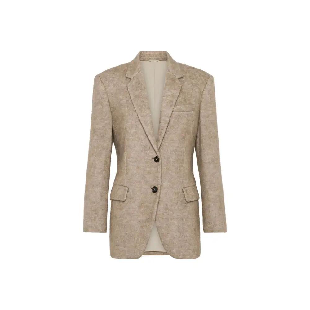 Brunello Cucinelli Beige Cashmere Blazer