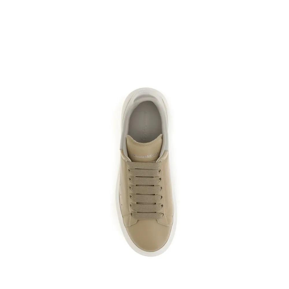 Alexander McQueen Beige Calf Leather Bos Taurus Platform Sneakers