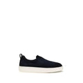 Santoni Blue Calf Leather Bos Taurus Sneakers