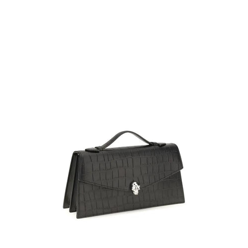 Sac bandoulière Alexander McQueen Bos Taurus en cuir de veau noir