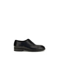 Santoni Black Calf Leather Bos Taurus Oxfords And Derbies