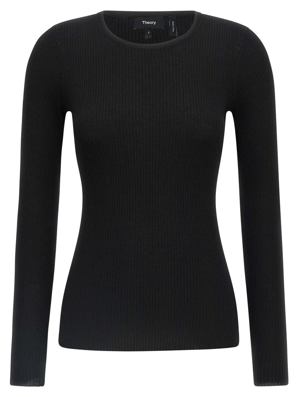 Theory Black Merino Wool Cardigan