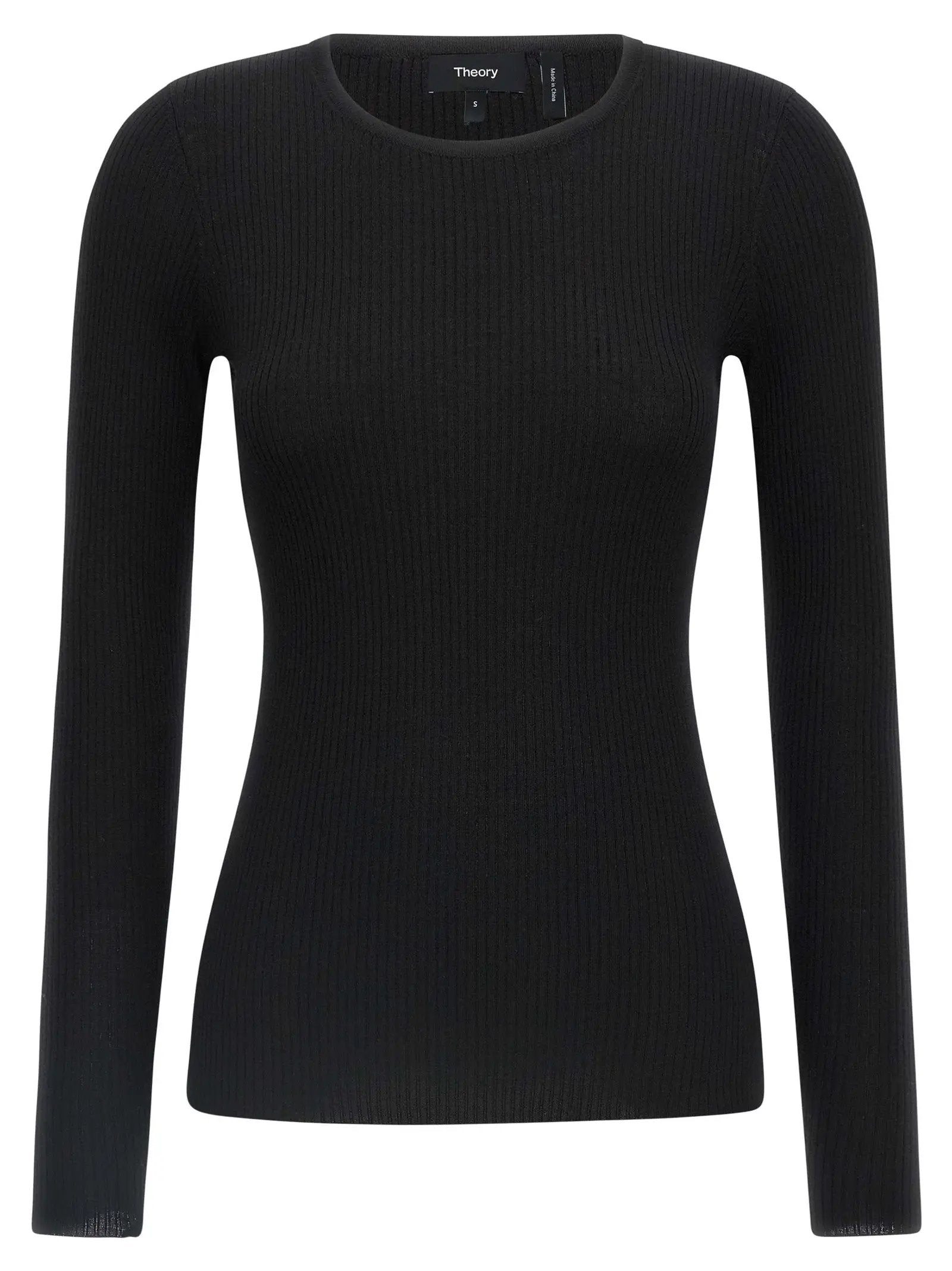 Theory Black Merino Wool Cardigan
