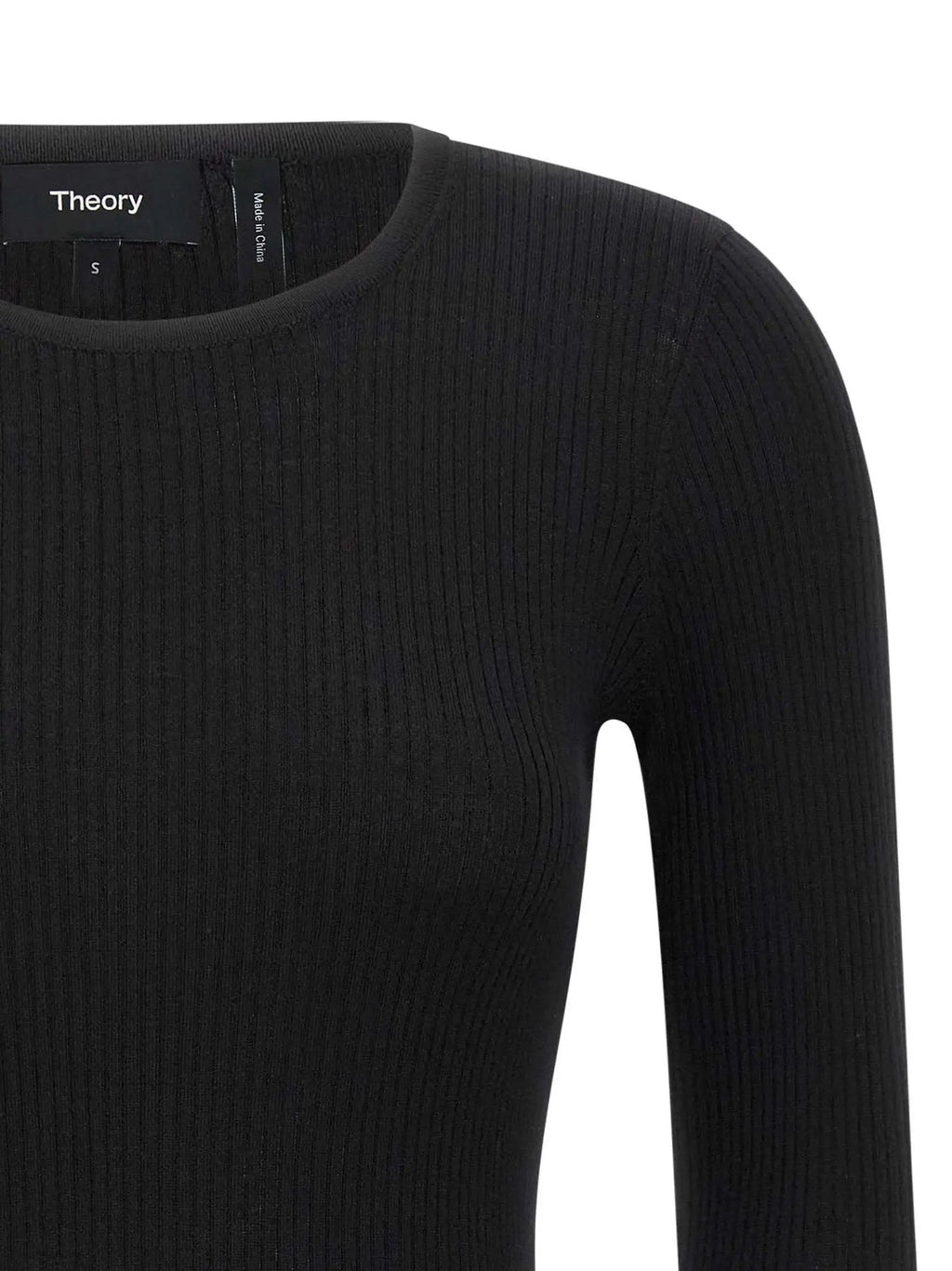 Theory Black Merino Wool Cardigan