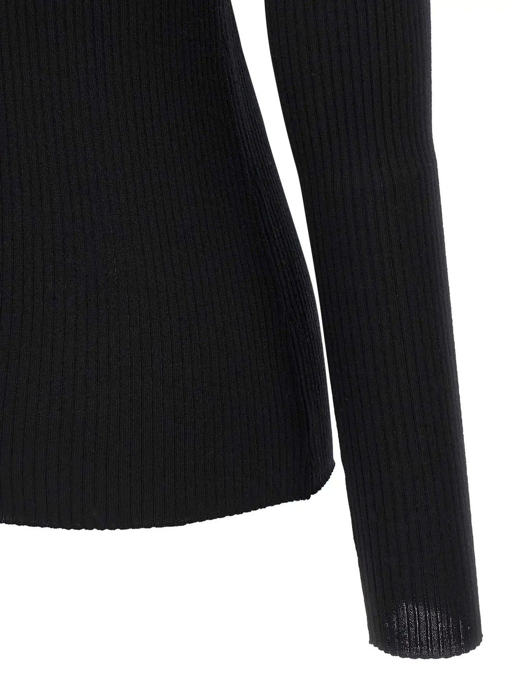 Theory Black Merino Wool Cardigan