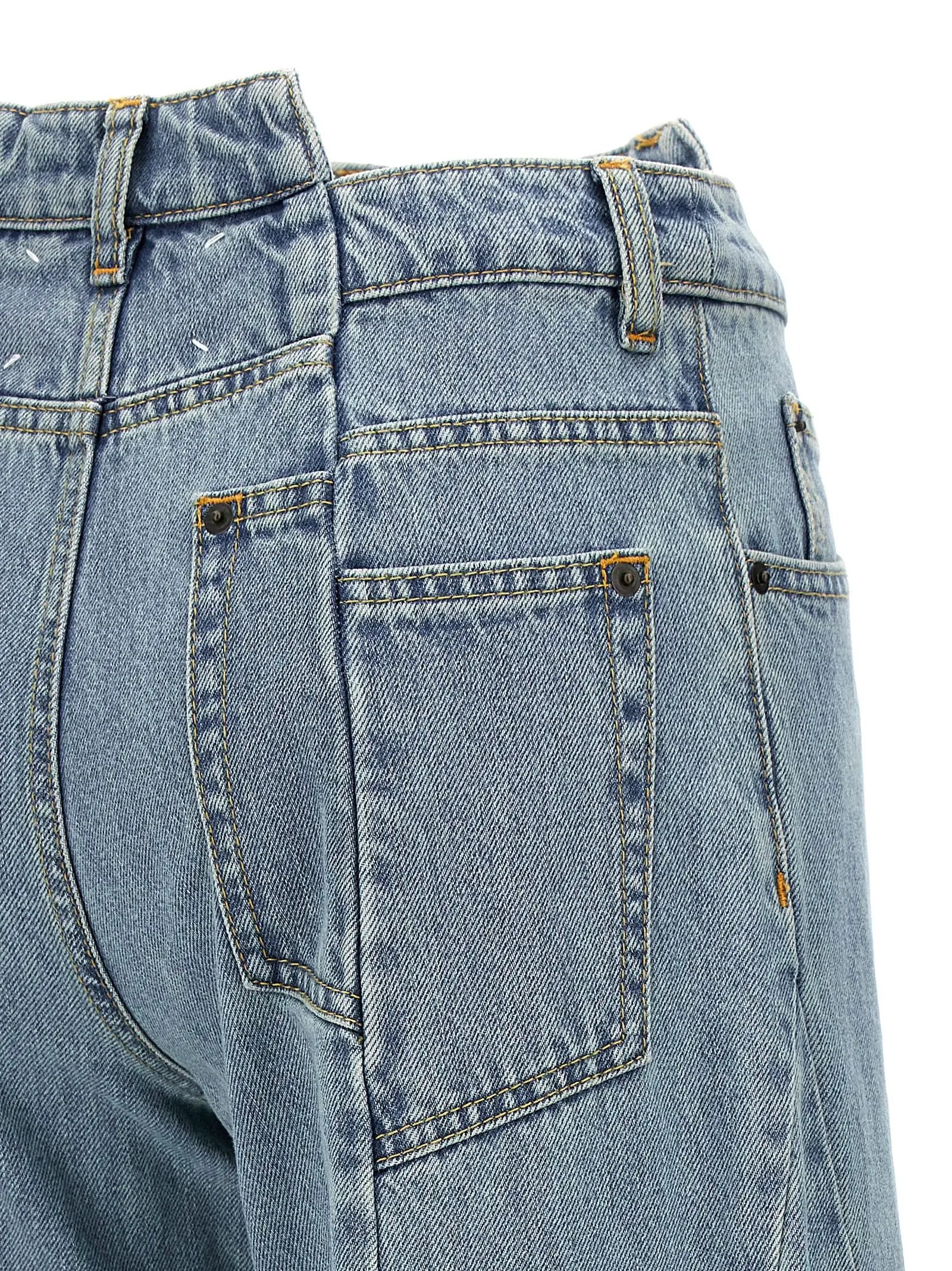 Maison Margiela Blue Cotton Jeans Denim