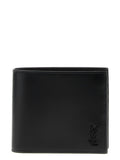 Portefeuille Saint Laurent en cuir de veau noir