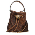 Sac à main en satin marron Versace