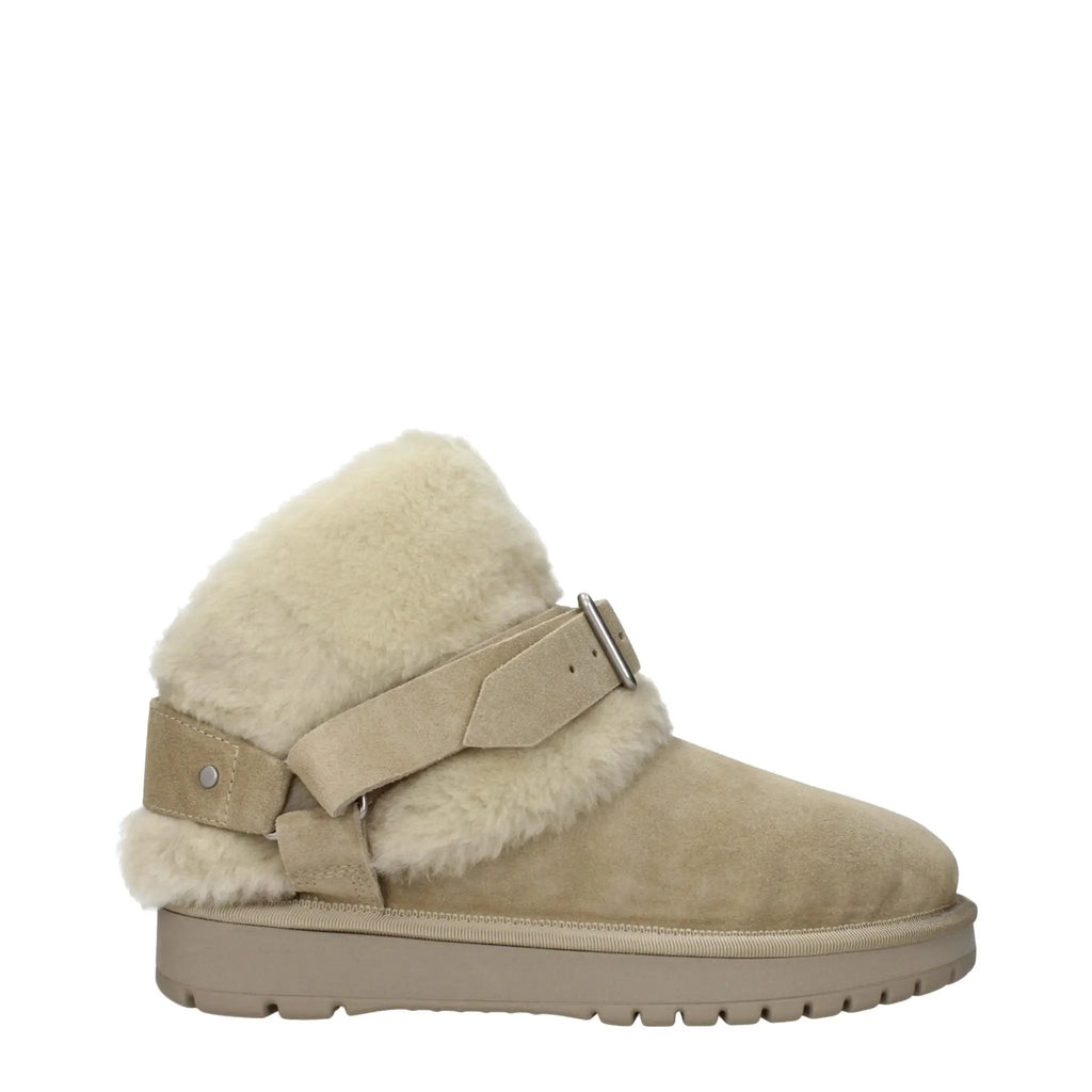 Bottines en cuir vert Burberry