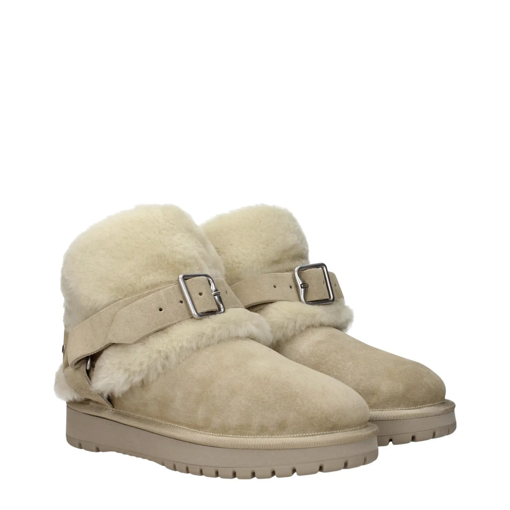Bottines en cuir vert Burberry