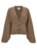 Khaite Brown Cashmere Cardigan
