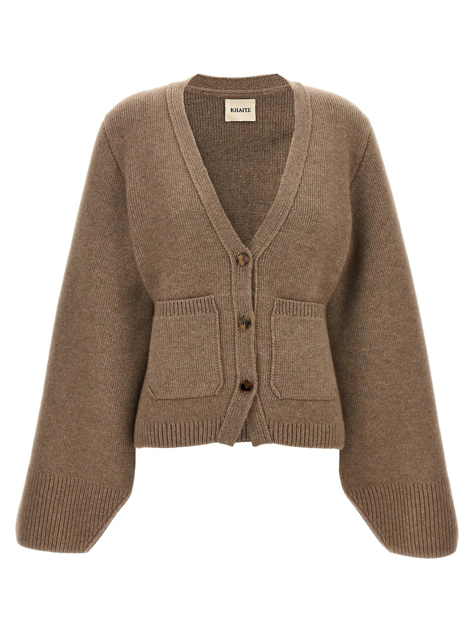 Khaite Brown Cashmere Cardigan