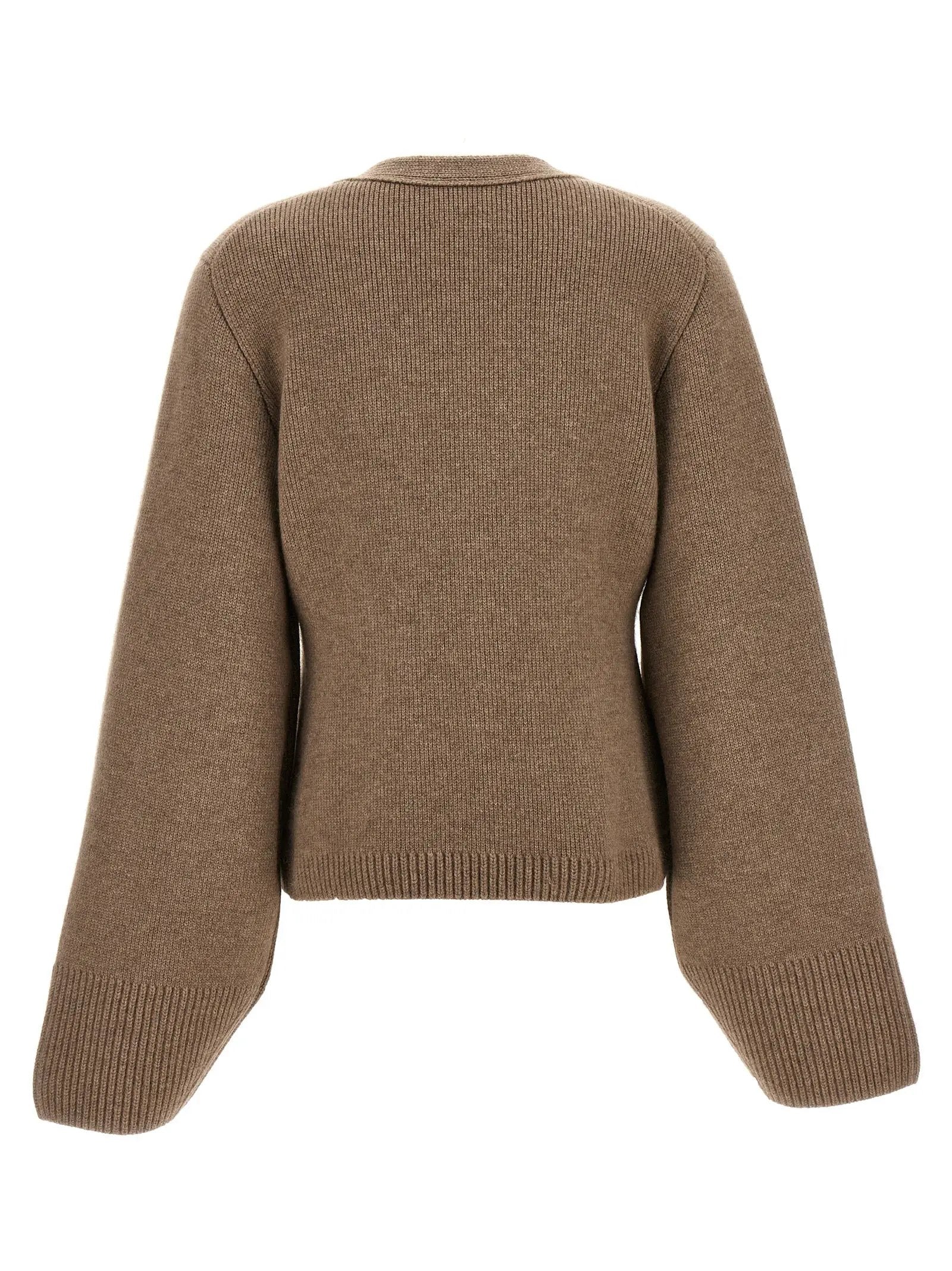 Khaite Brown Cashmere Cardigan