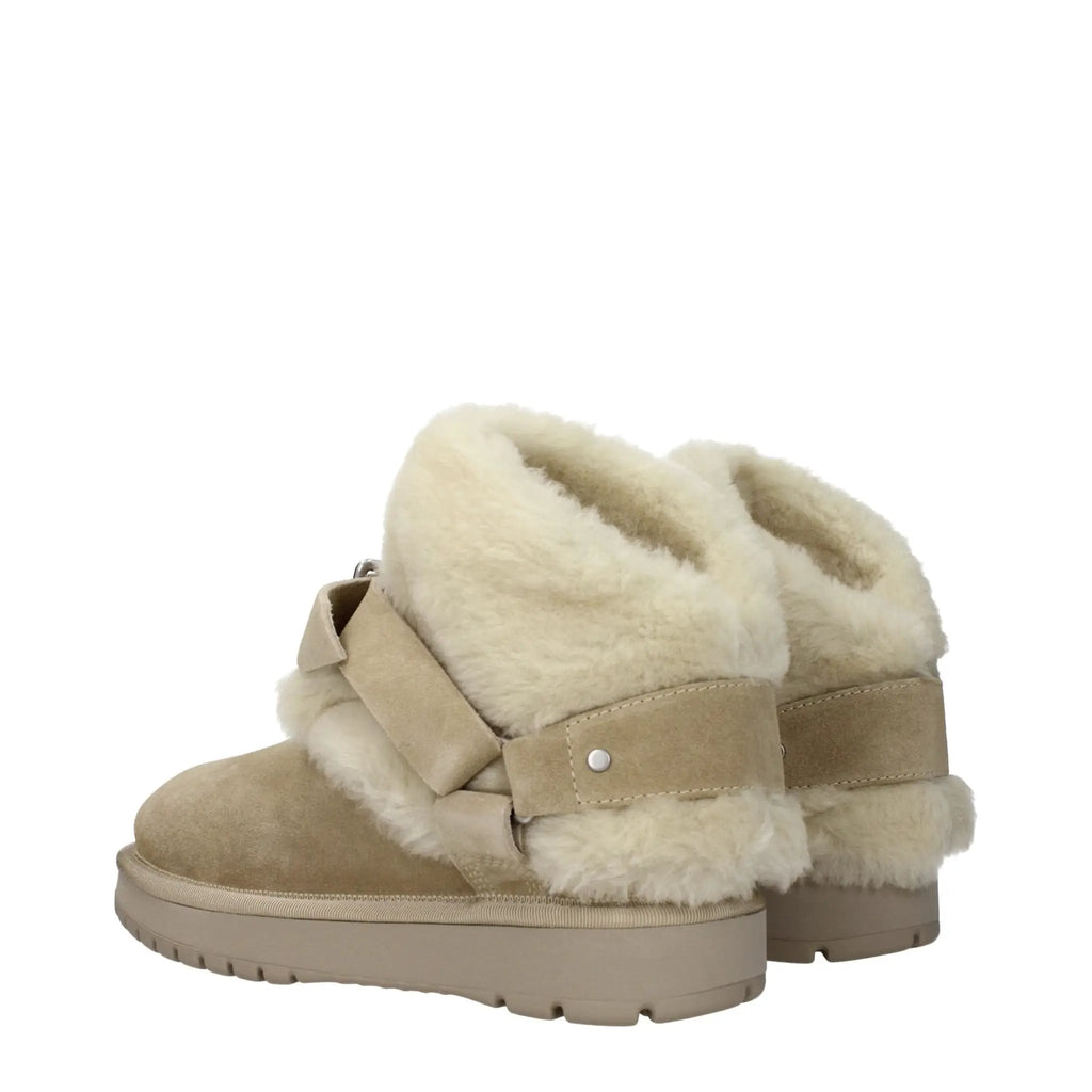 Bottines en cuir vert Burberry