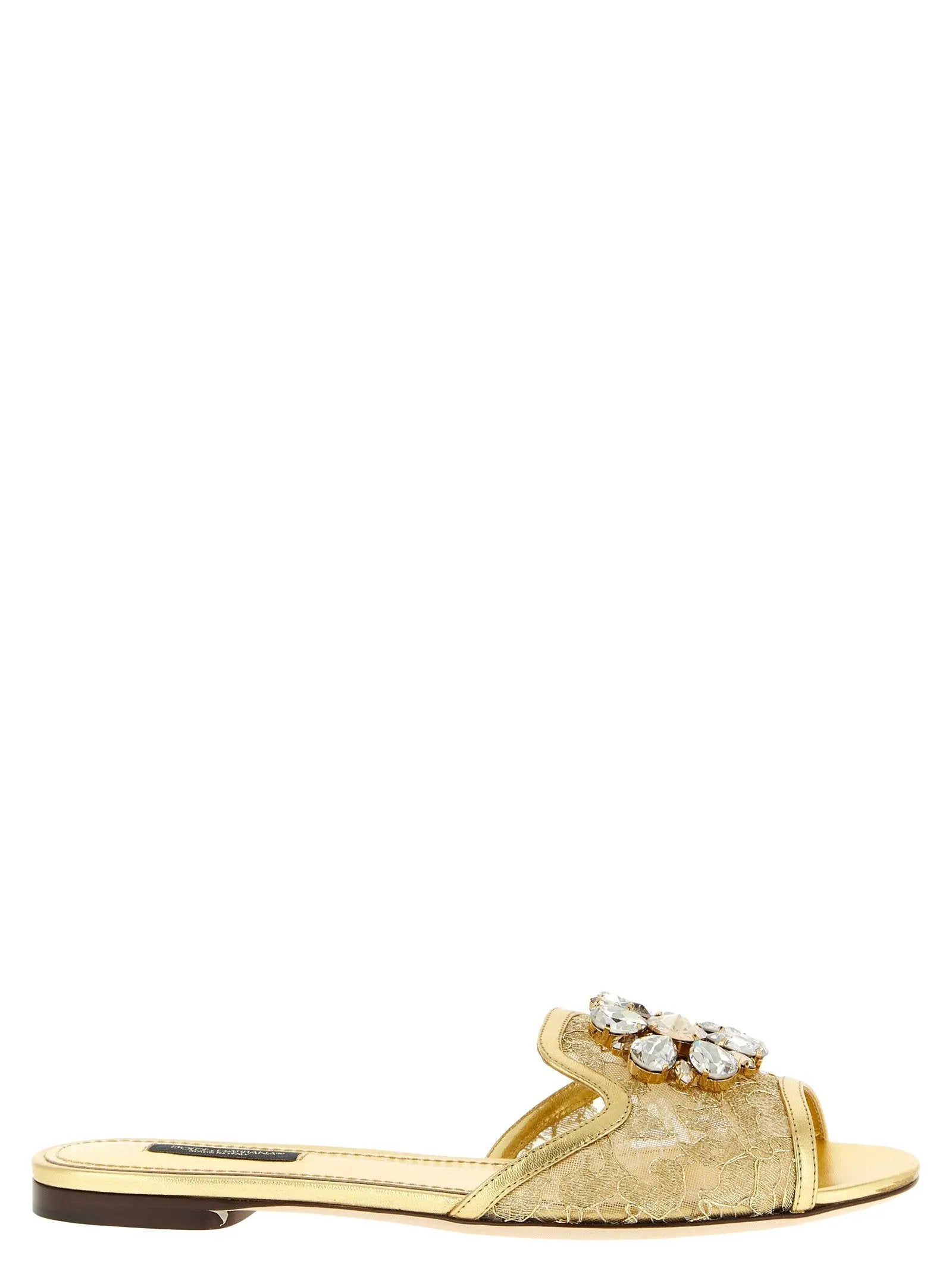 Tongs Dolce & Gabbana en polyamide doré
