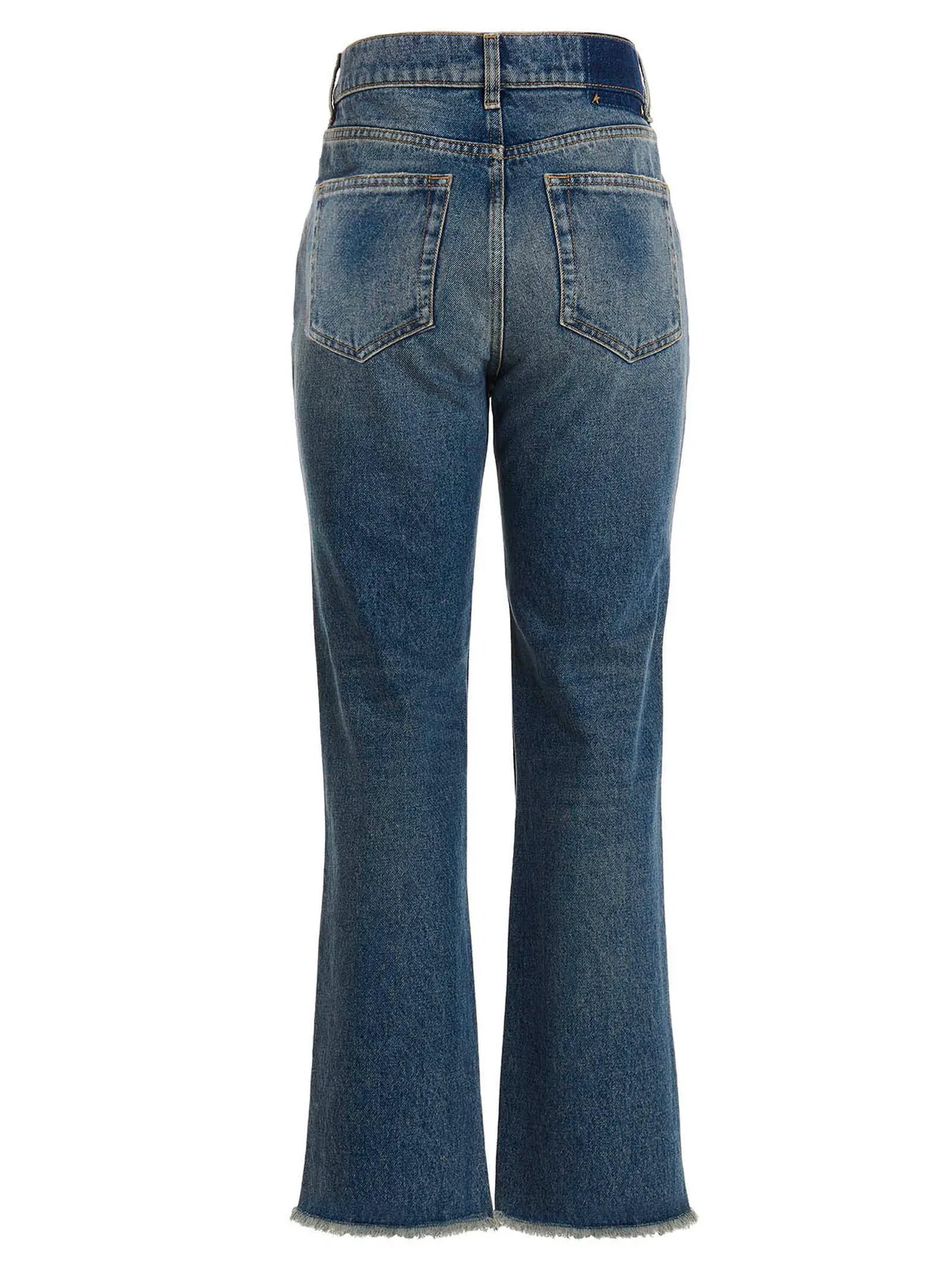 Golden Goose Blue Cotton Flared Jeans