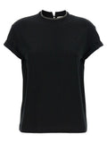 Brunello Cucinelli Black Cotton T-Shirt