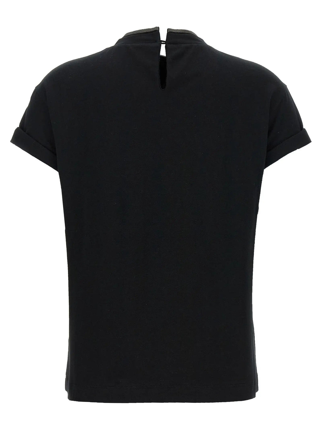 Brunello Cucinelli Black Cotton T-Shirt