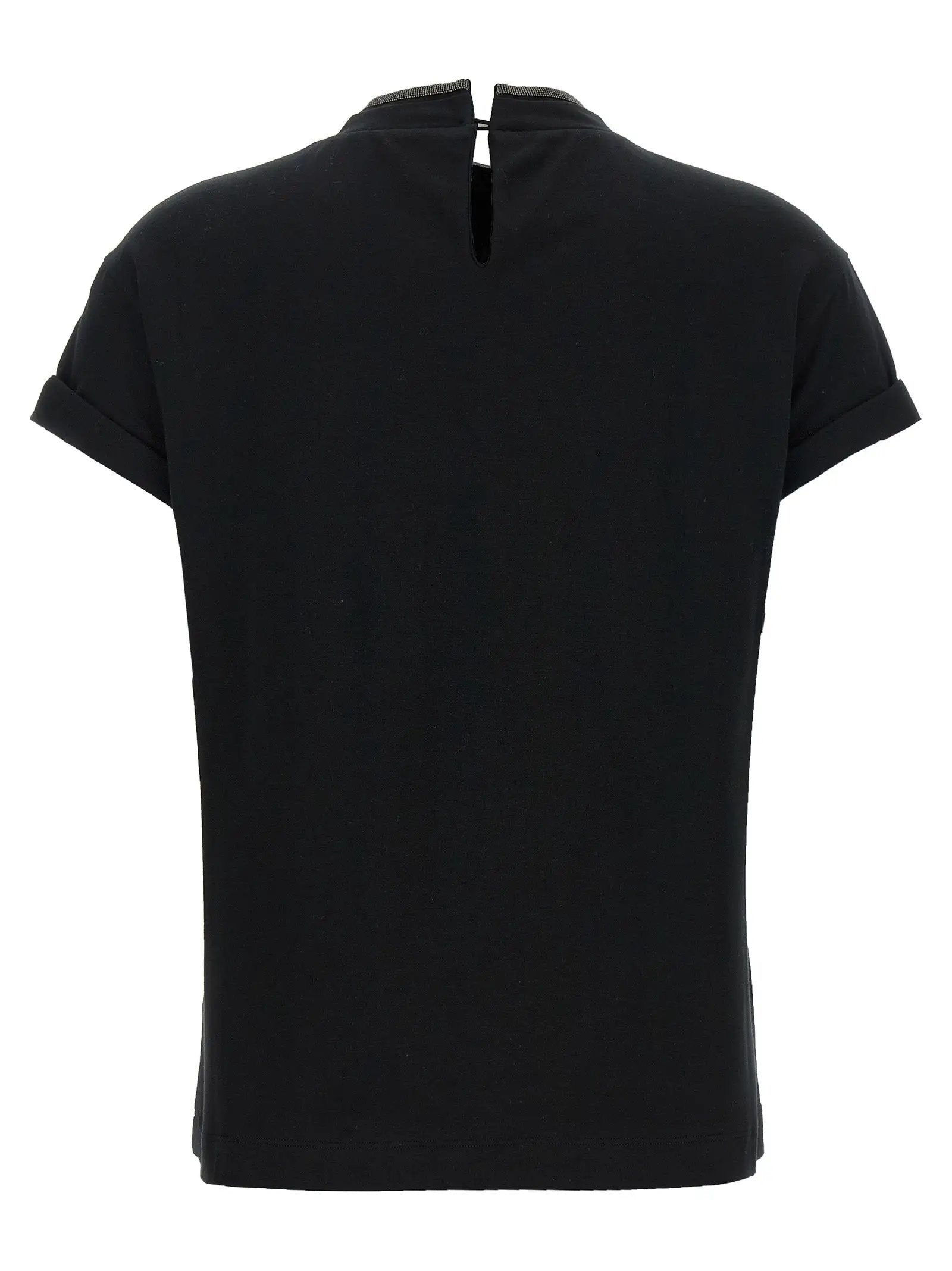 Brunello Cucinelli Black Cotton T-Shirt