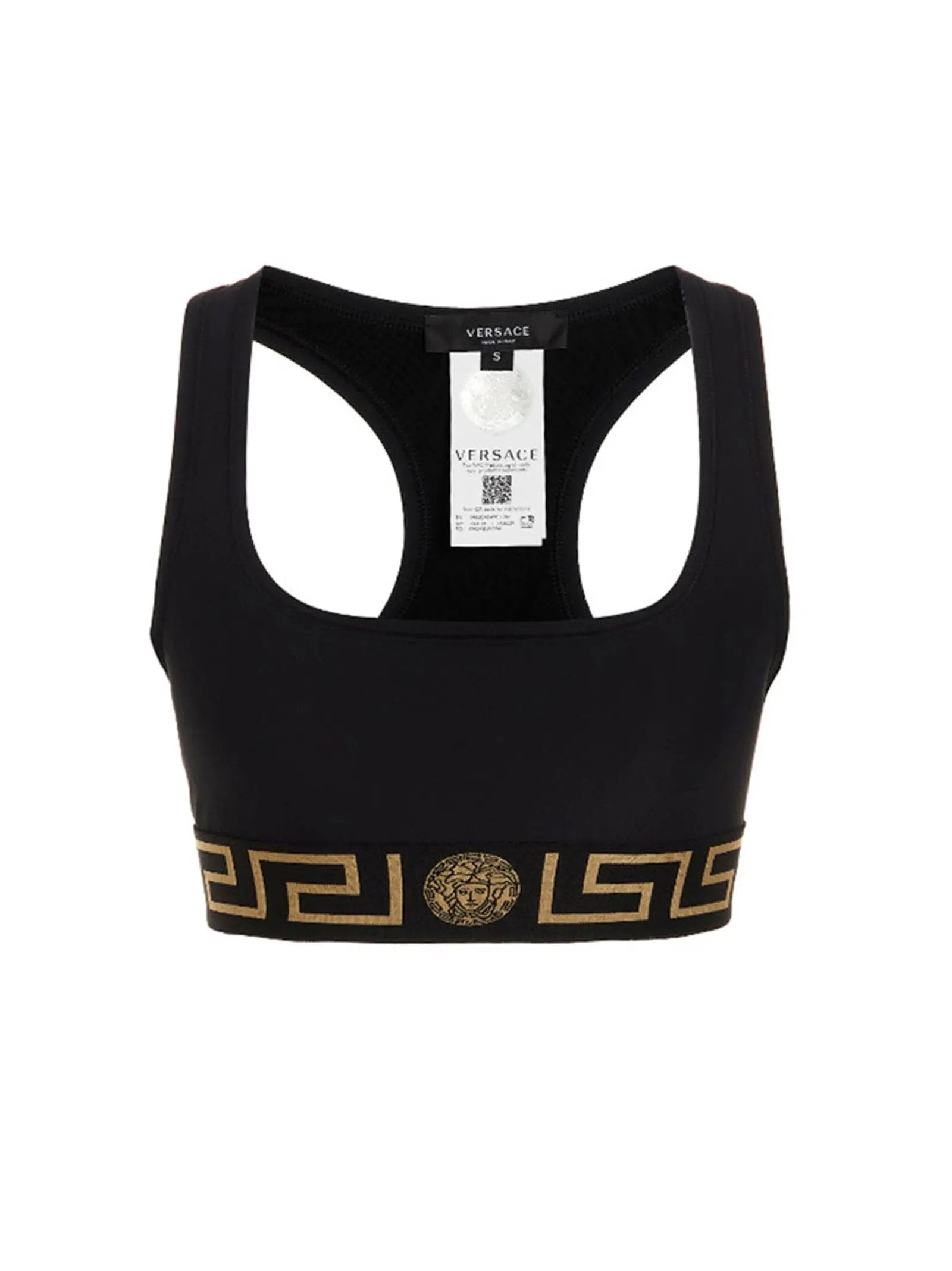 Versace Black Polyamide Sport Bra