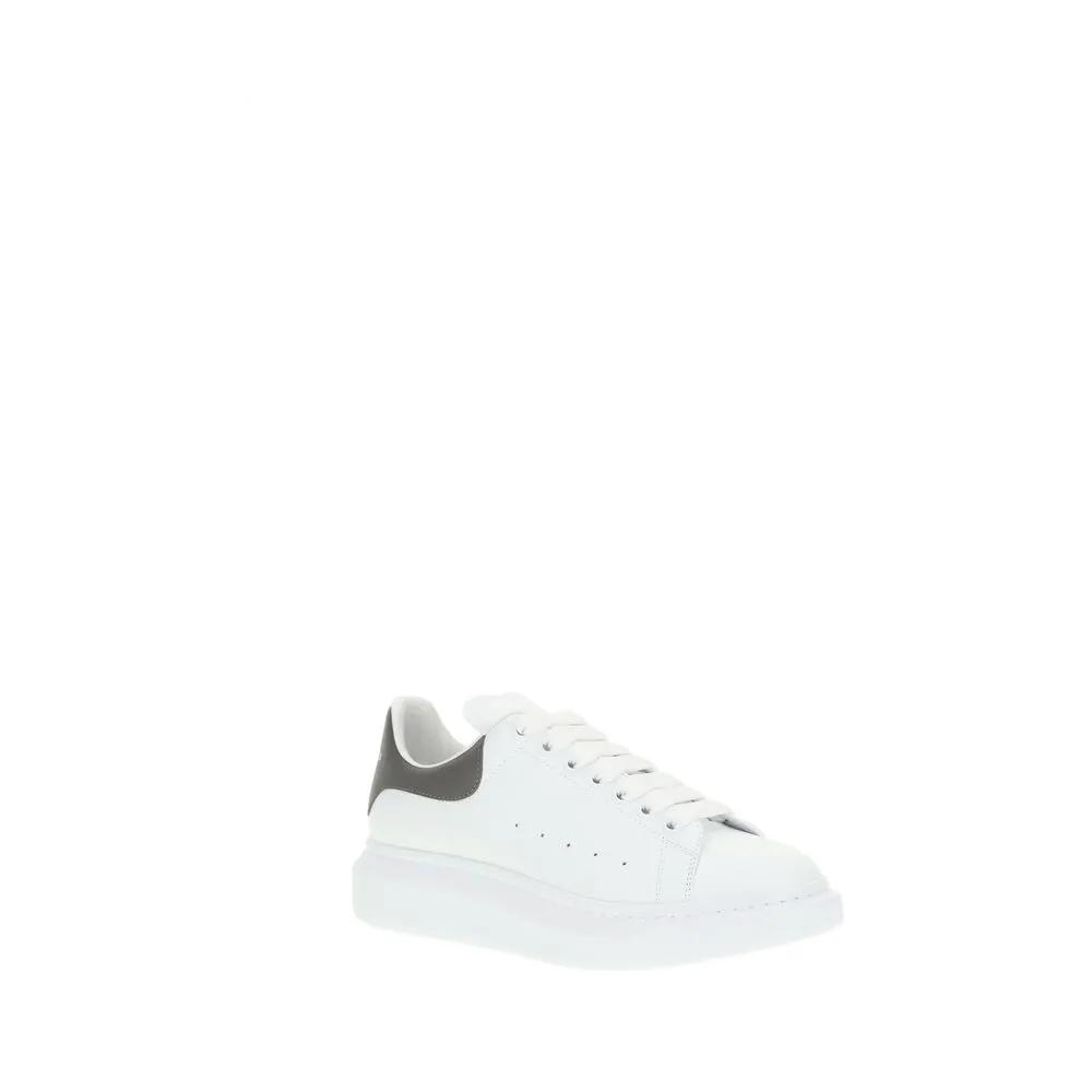Alexander McQueen White Calf Leather Bos Taurus Platform Sneakers