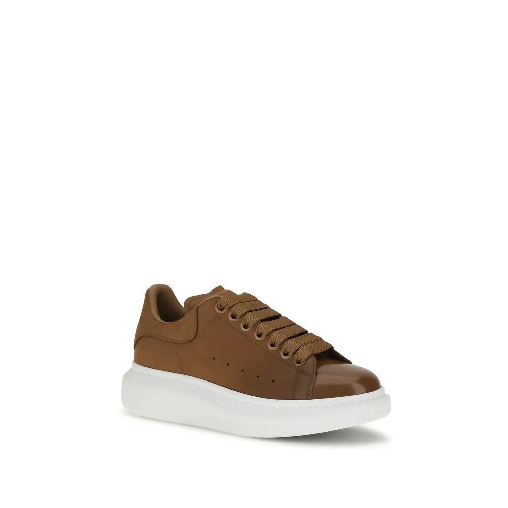 Baskets Chunky Alexander McQueen en Cuir de Veau Marron Bos Taurus