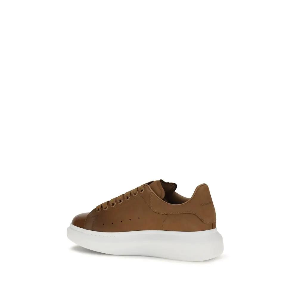 Baskets Chunky Alexander McQueen en Cuir de Veau Marron Bos Taurus
