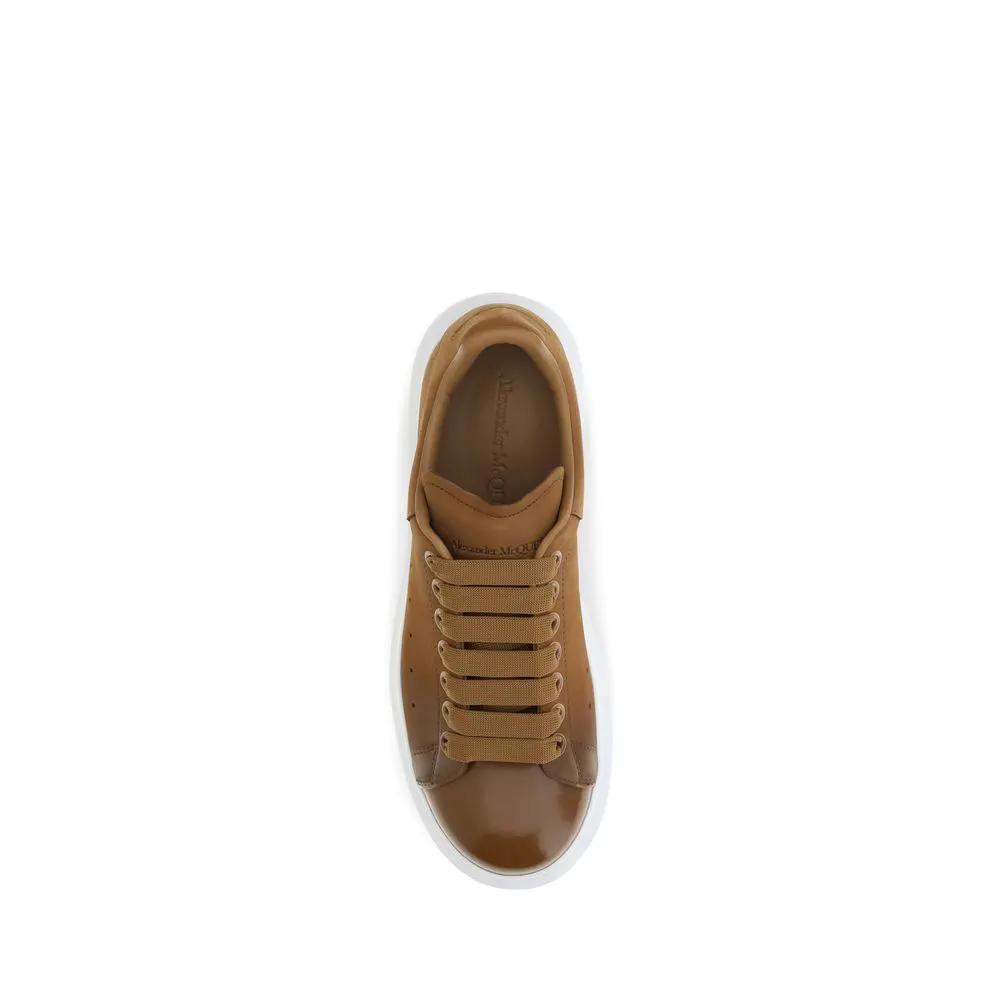 Baskets Chunky Alexander McQueen en Cuir de Veau Marron Bos Taurus