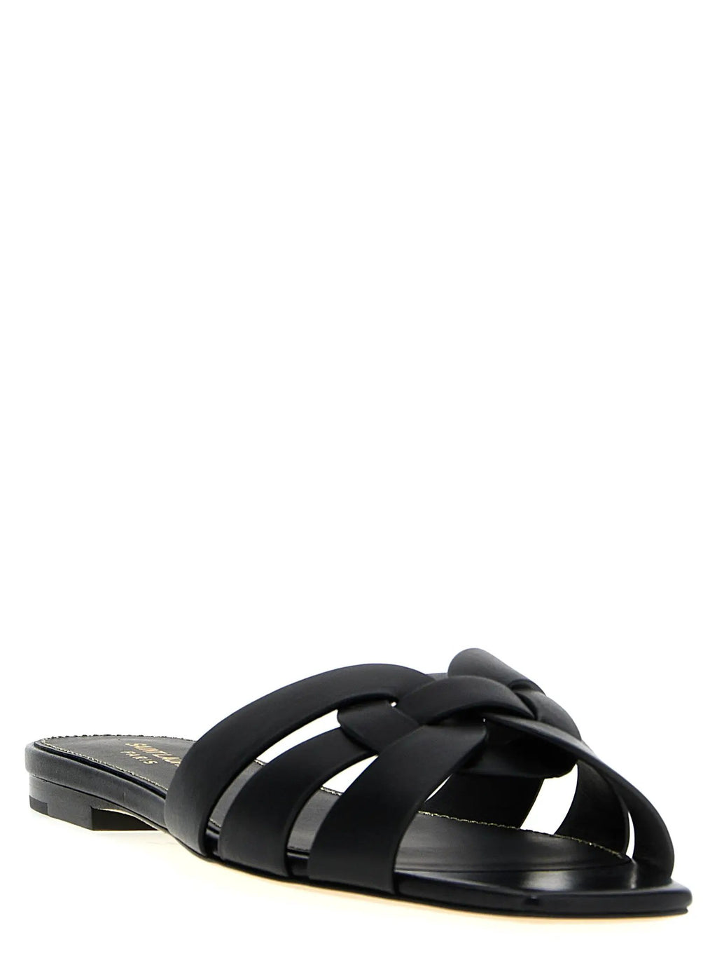 Saint Laurent Black Calfskin Slides