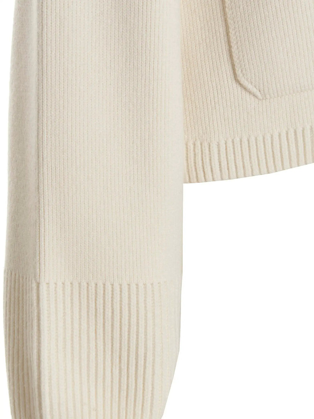 Khaite White Cashmere Cardigan